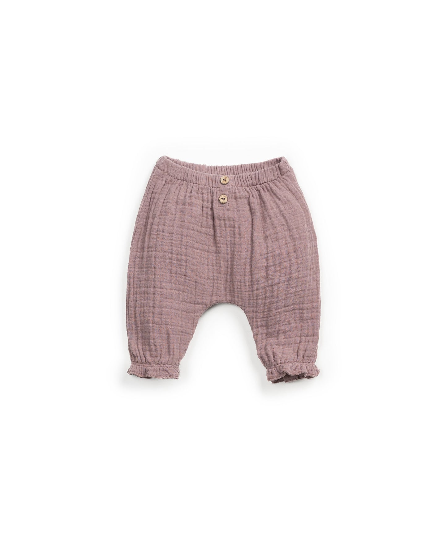 Calça de tecido com botões decorativos | Wooden Memories