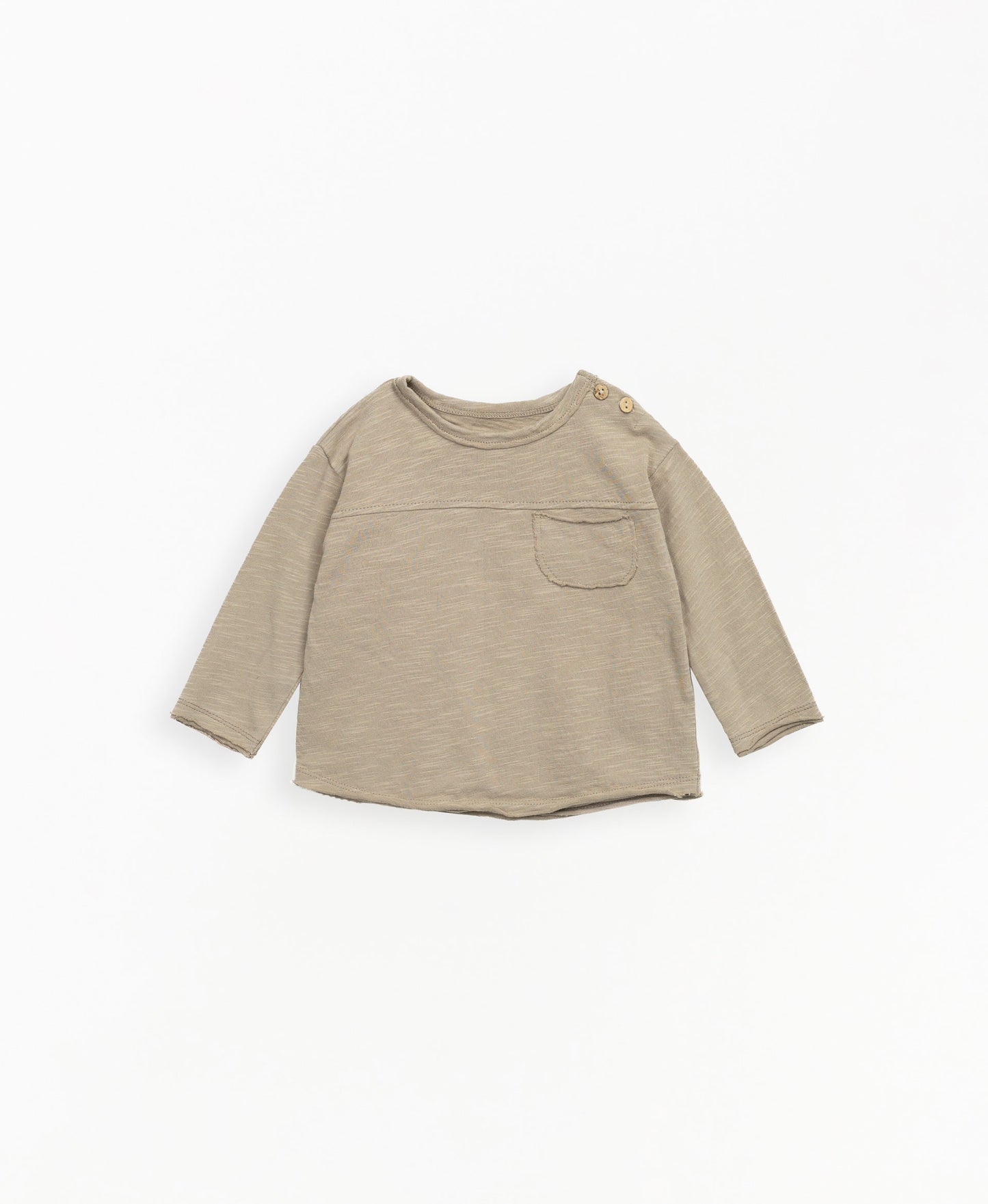 T-shirt em algodão orgânico com botões de côco | Mother Lúcia