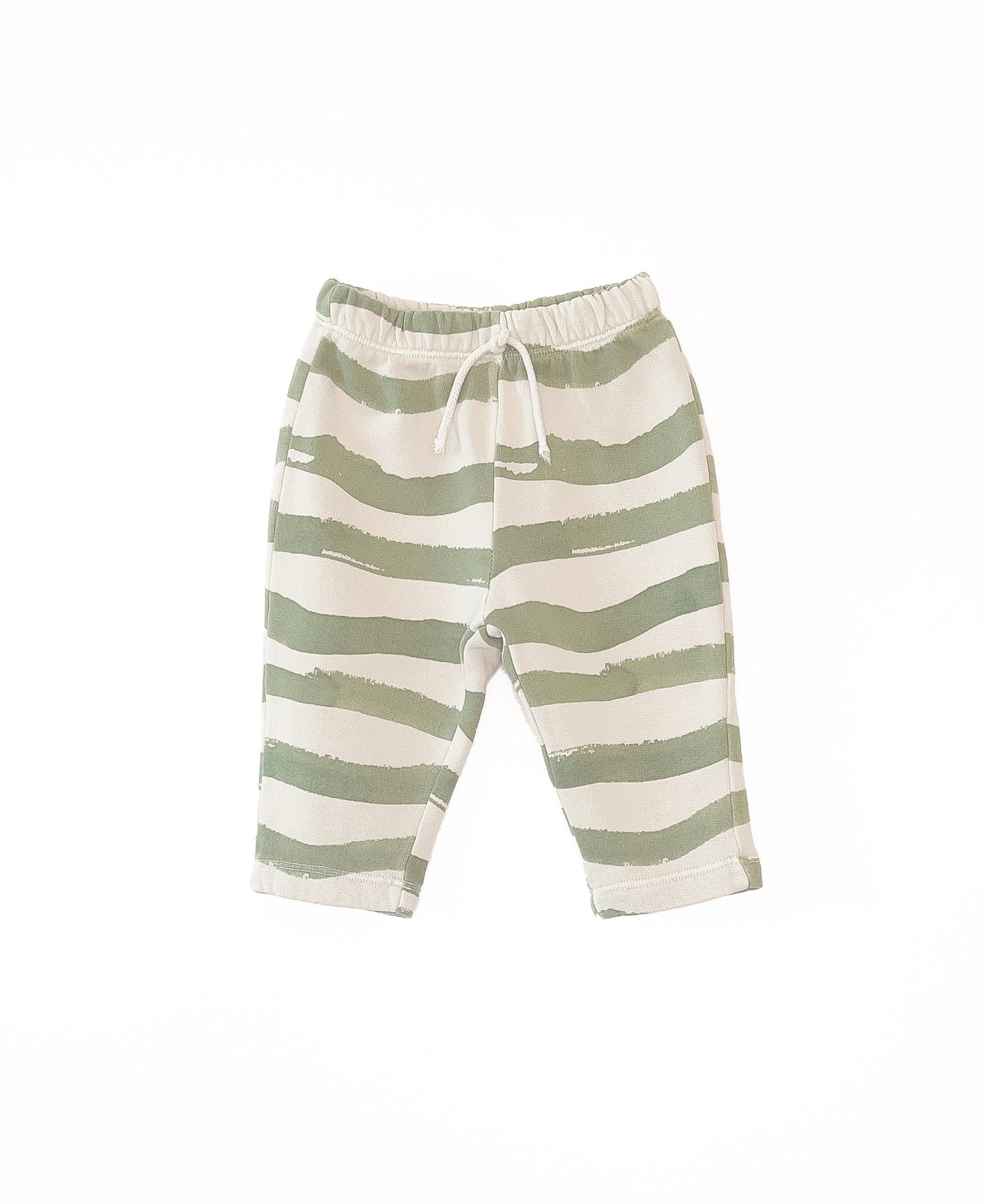 Calça de malha com estampado de riscas | Textile Art