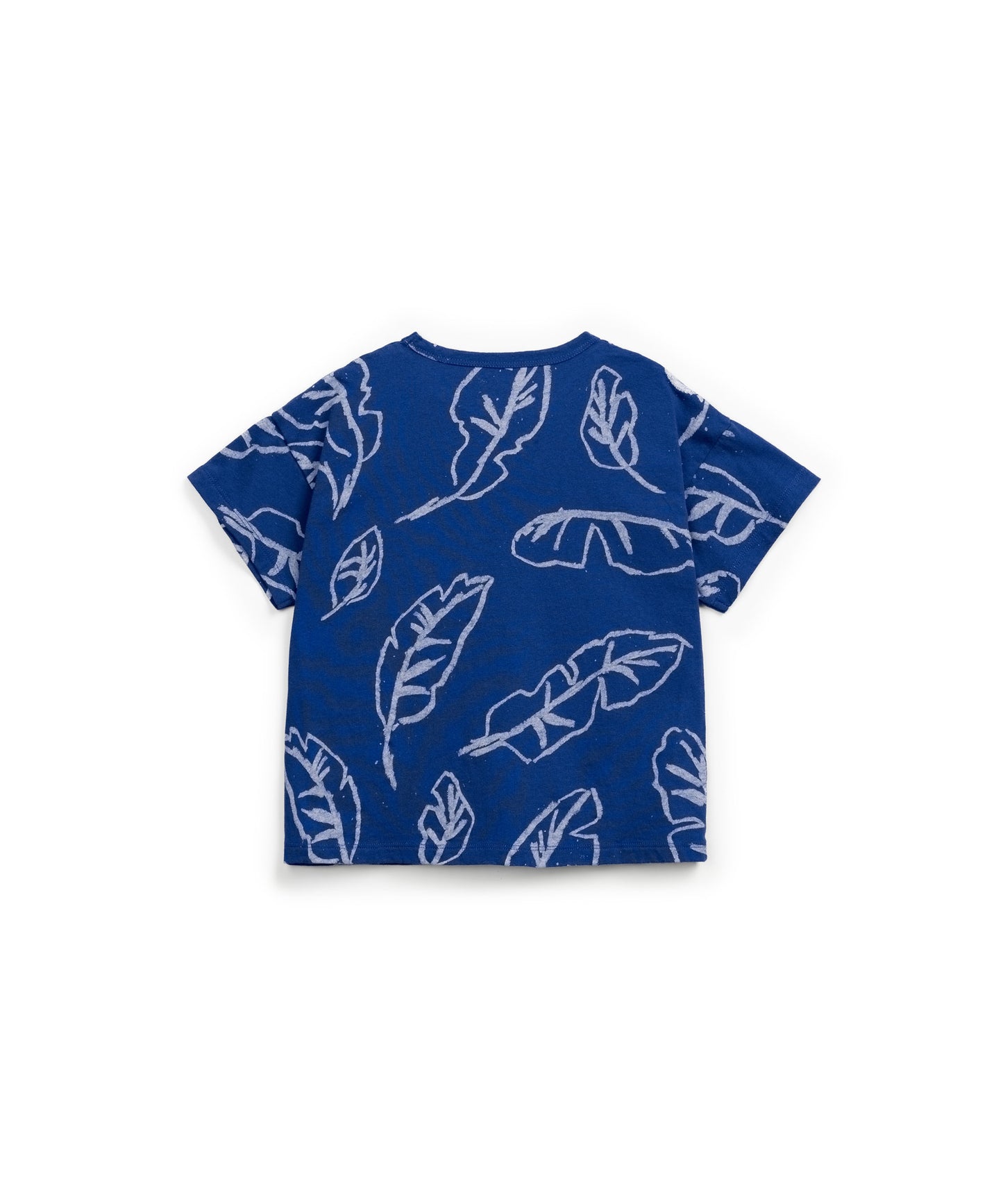 T-shirt de malha com fibras naturais e fibras recicladas