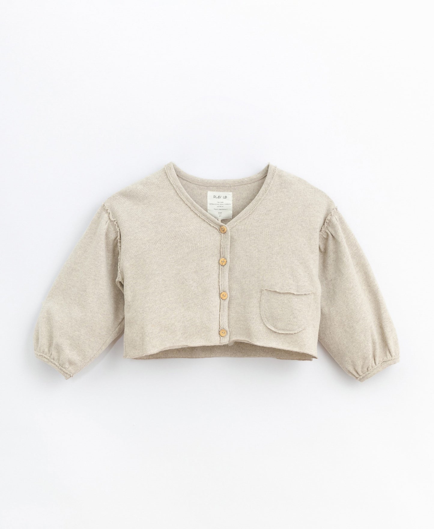 Casaco com botões de madeira