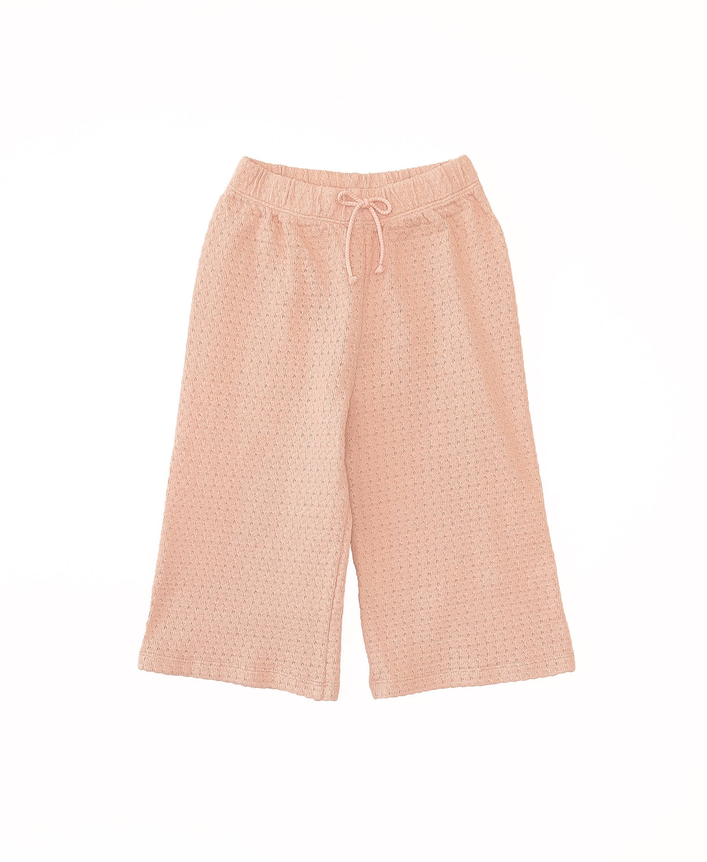 Calça de malha texturada em algodão orgânico | Textile Art