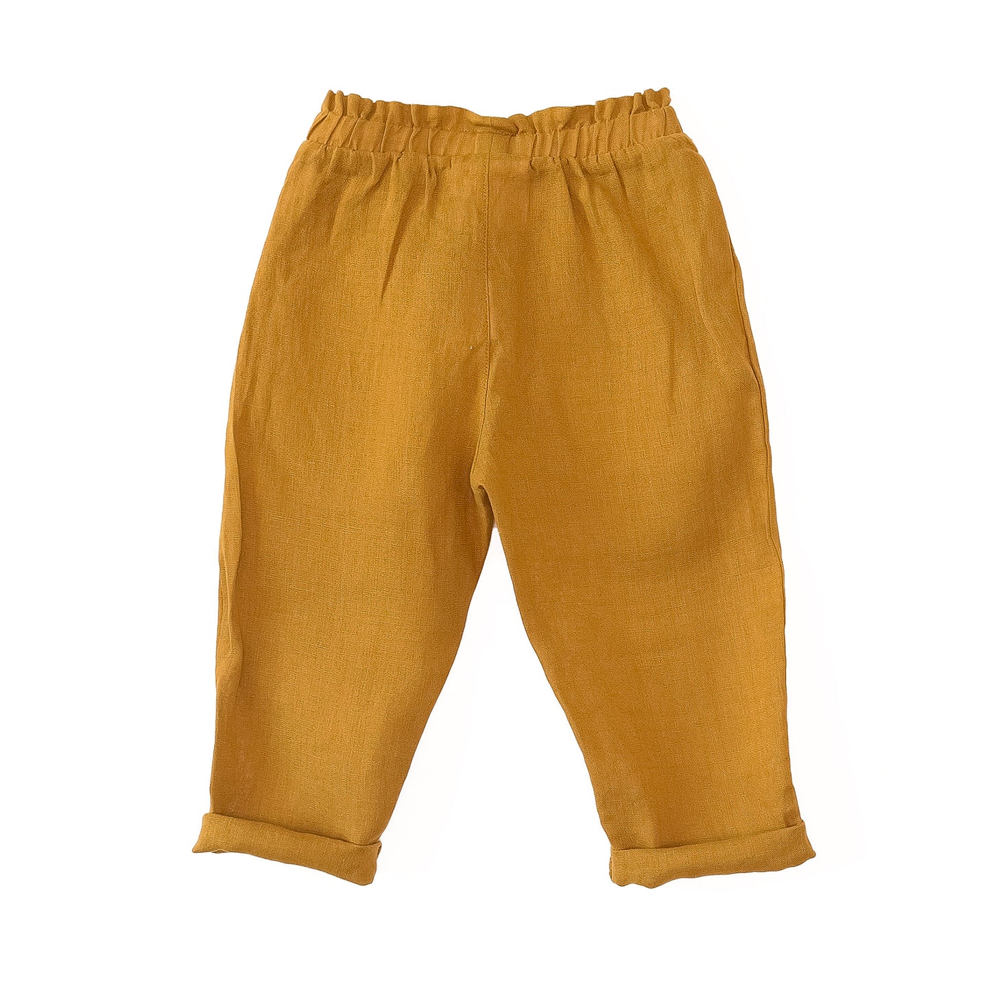 Calça em linho com laço decorativo | Textile Art