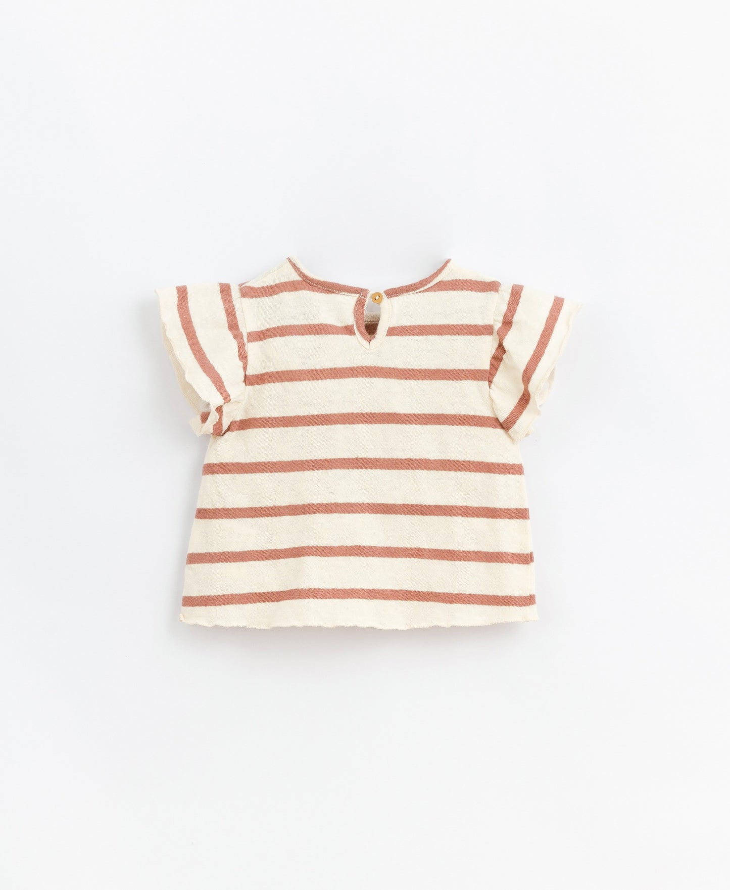 T-shirt com mistura de algodão orgânico e linho | Basketry