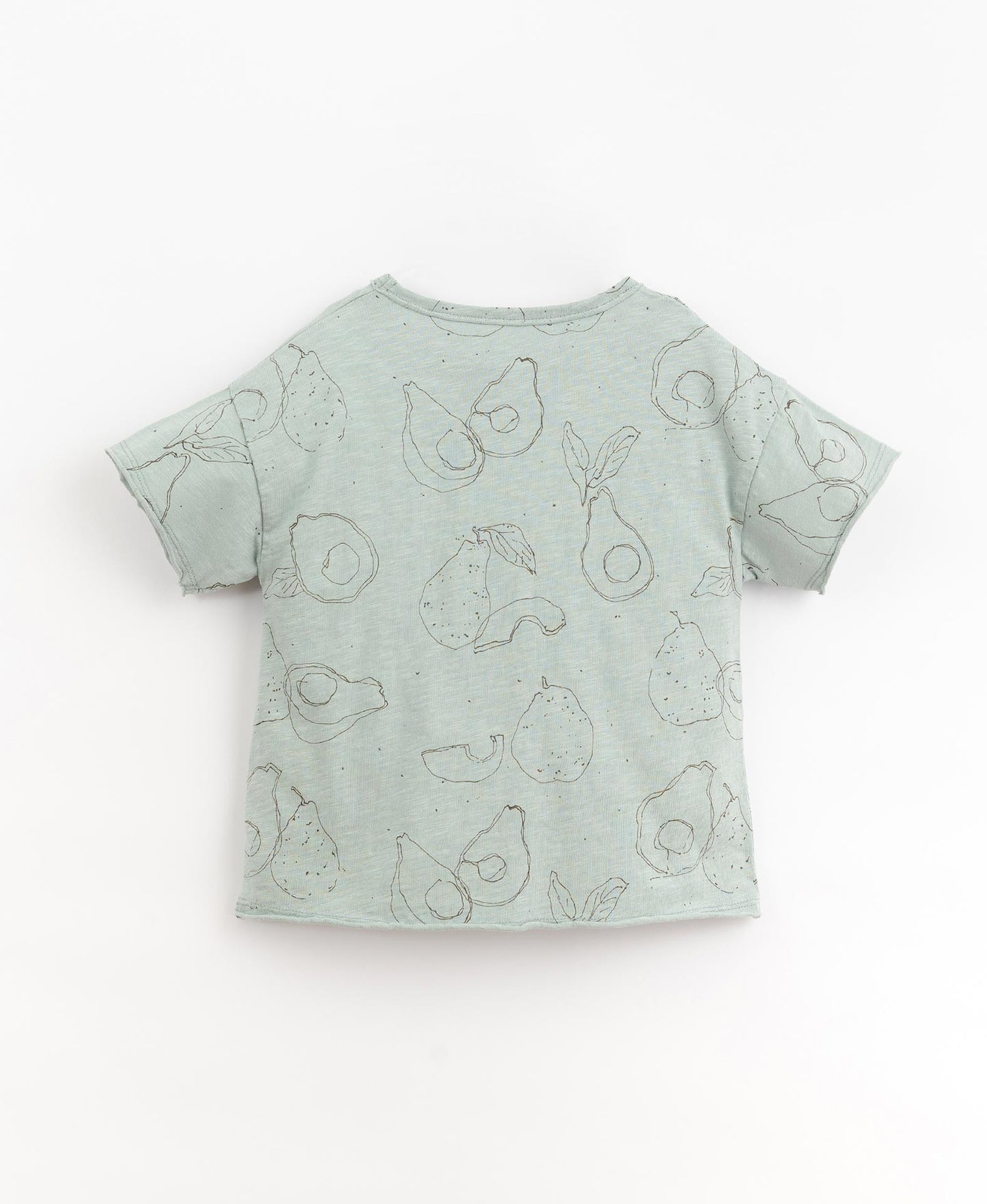 T-shirt com botão de côco e estampado de abacates | Organic Care