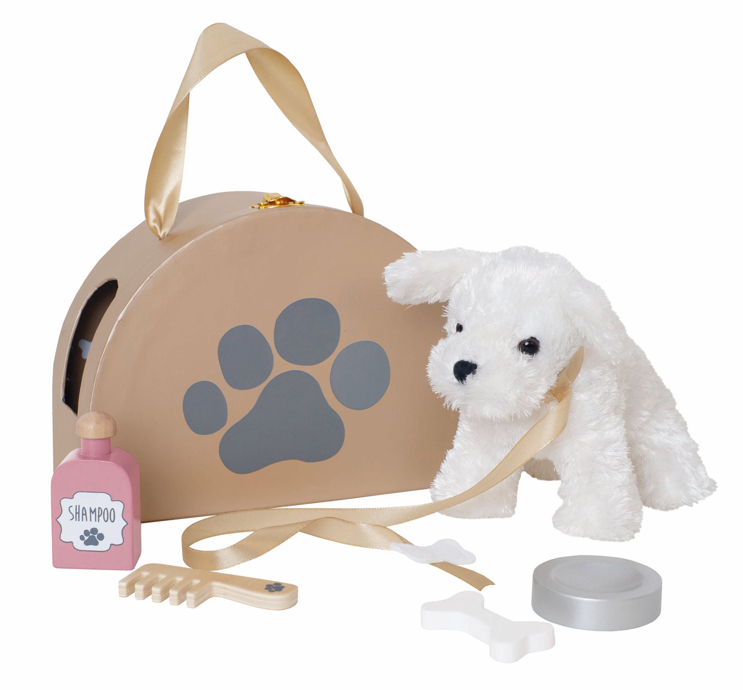 Mala com o nosso melhor amigo o Cão - 3A+ / Pacote: 22 x 9 x 16 cm Tamanho do produto: 22 x 9 x 16 cm / Cartão.madeira e poliéster