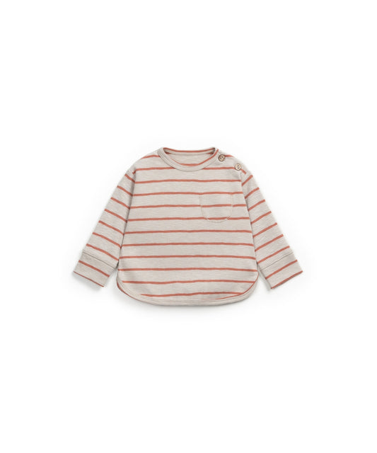 T-shirt em malha às riscas | Wooden Memories Ref: PA00_0AP11003