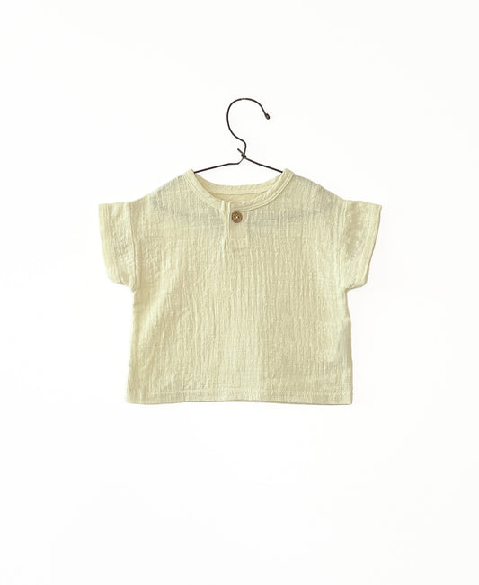 T-shirt com mistura de malha e tecido | Textile Art