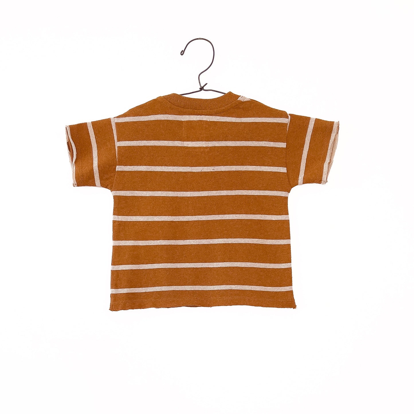 T-shirt às riscas com mistura de fibras recicladas | Textile Art