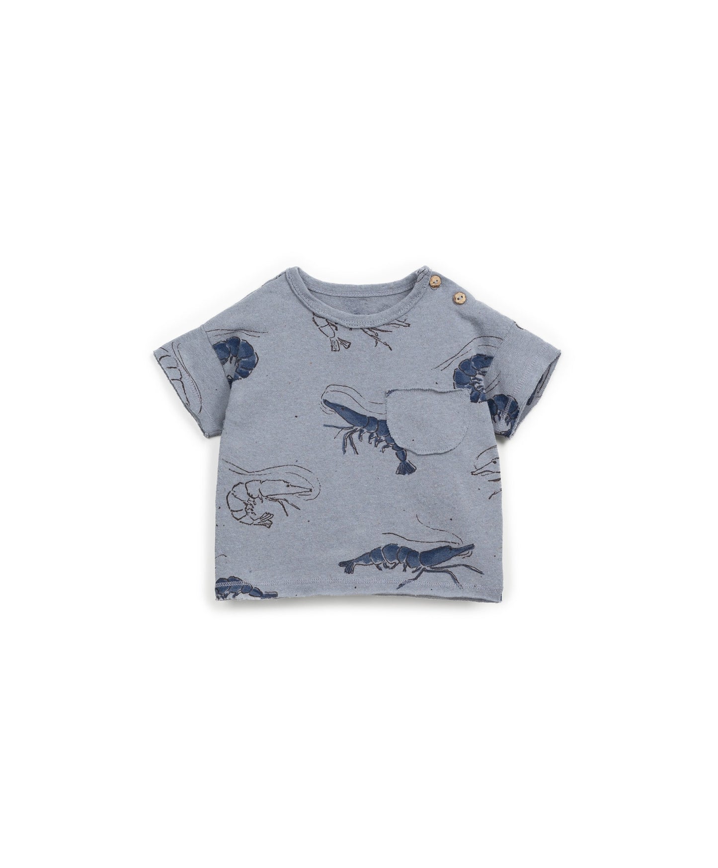 T-shirt com estampado de camarões | Textile Art