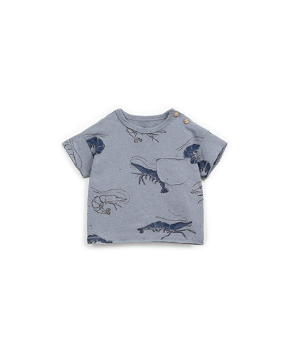 T-shirt com estampado de camarões | Textile Art