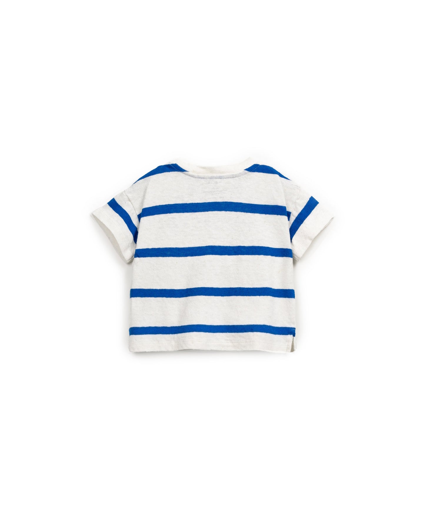 T-shirt às riscas com mistura de fibras naturais