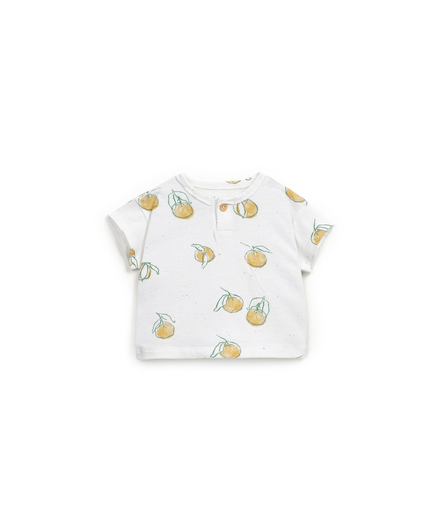 T-shirt com botão de coco