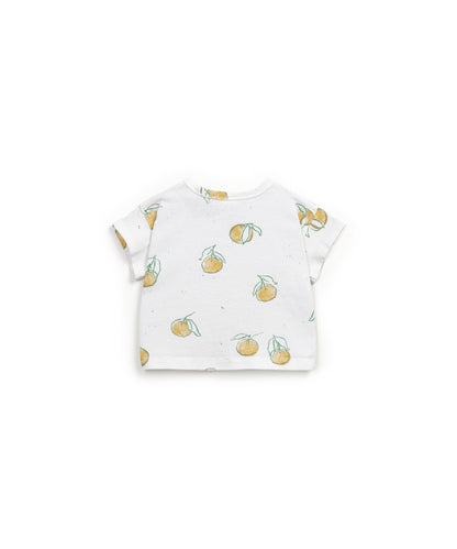 T-shirt com botão de coco