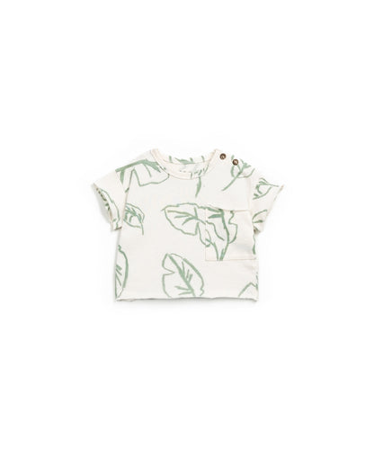 T-shirt com abertura no ombro
