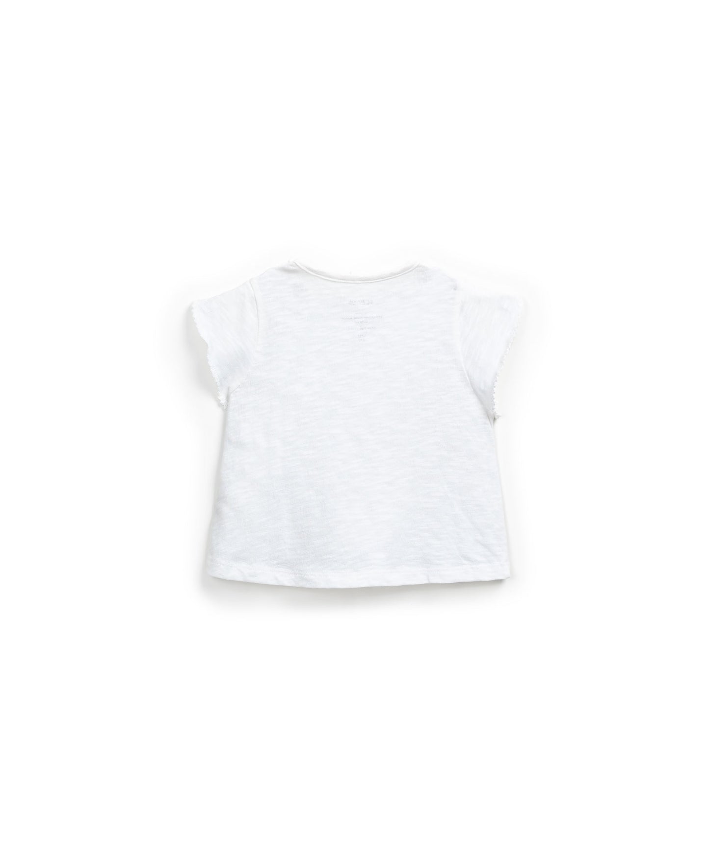 T-shirt em algodão orgânico com botões no ombro | Textile Art