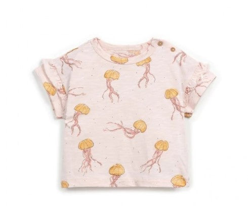 T-shirt com estampado de alforrecas | Textile Art