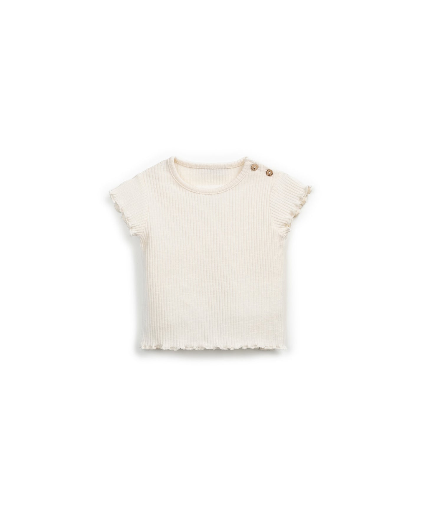 T-shirt com abertura no ombro