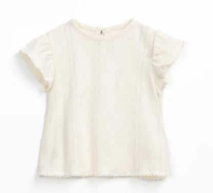 T-shirt com abertura nas costas | Textile Art