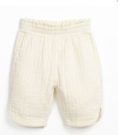 Calça de tecido com cinto elástico | Textile Art