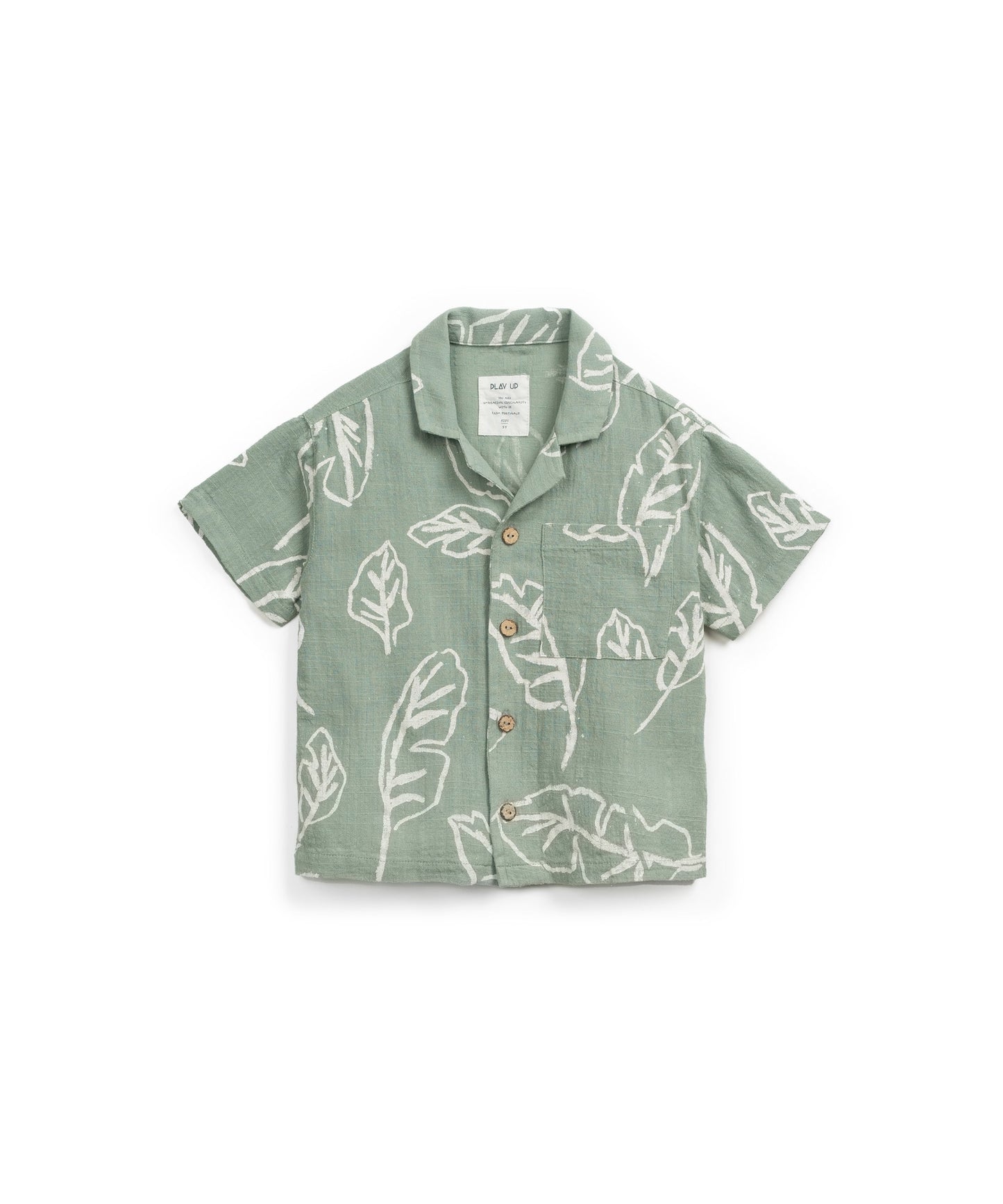 Camisa com estampado de folhas