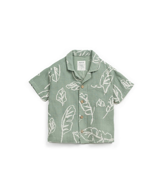 Camisa com estampado de folhas