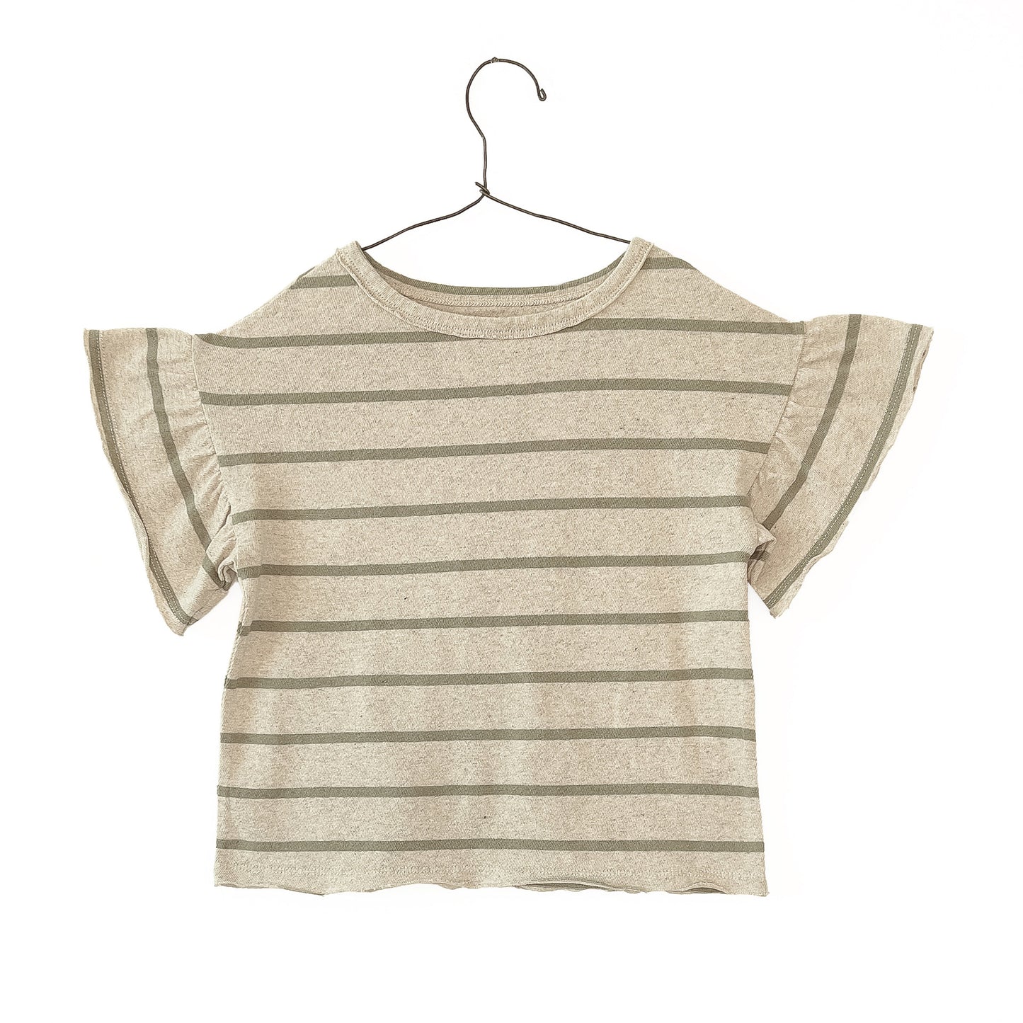 T-shirt às riscas com mistura de fibras recicladas | Textile Art