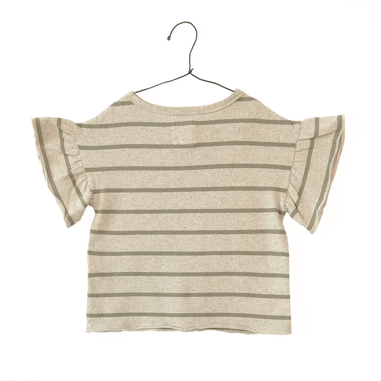 T-shirt às riscas com mistura de fibras recicladas | Textile Art