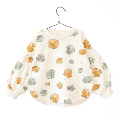 Sweat com estampado de conchas | Textile Art