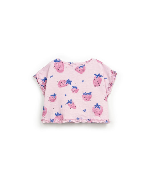 T-shirt com estampado em algodão orgânico
