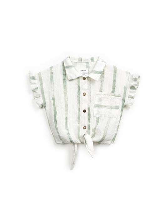 Túnica com estampado de riscas