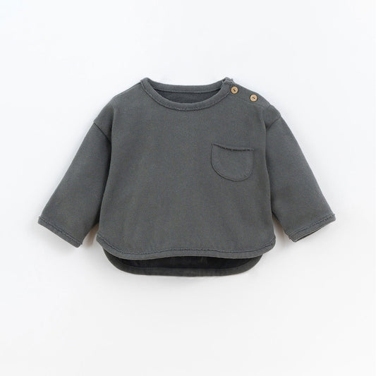 Camisola de malha com bolso no peito | Basketry