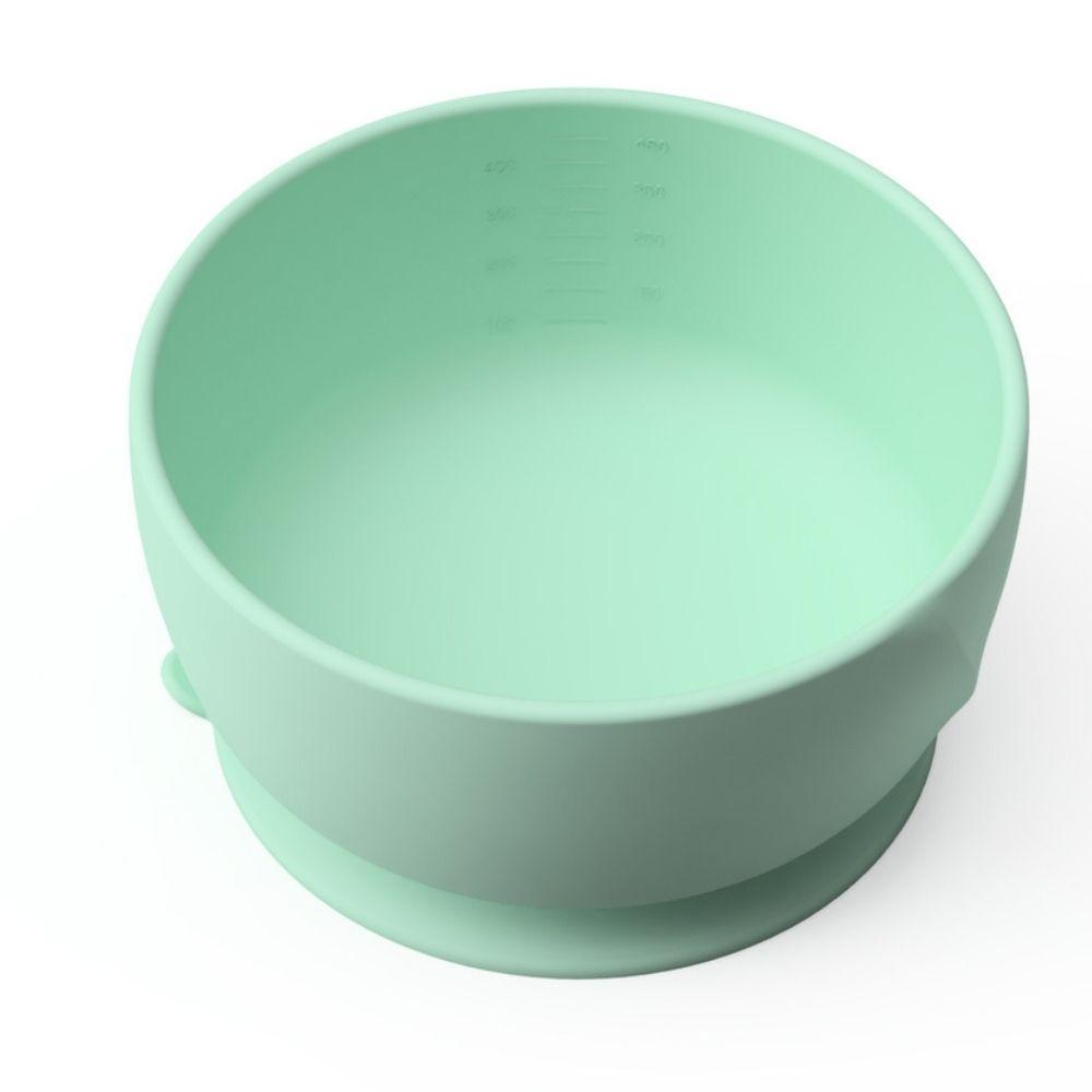 EVERYDAY Taça de silicone com ventosa-verde menta - 400 ml.