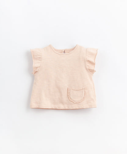 T-shirt em algodão orgânico com bolso à frente | Basketry