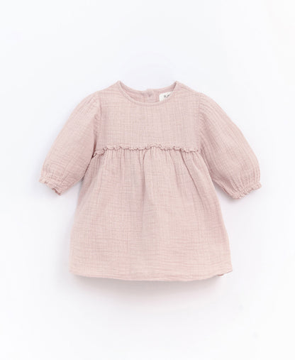 Vestido em algodão com abertura de botões | Culinary - 14 anos / Chia - Cinzento escuro / 100.0% Algodão