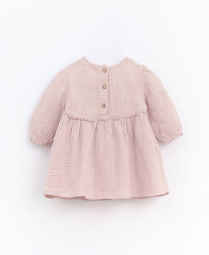 Vestido em algodão com abertura de botões | Culinary - 14 anos / Chia - Cinzento escuro / 100.0% Algodão