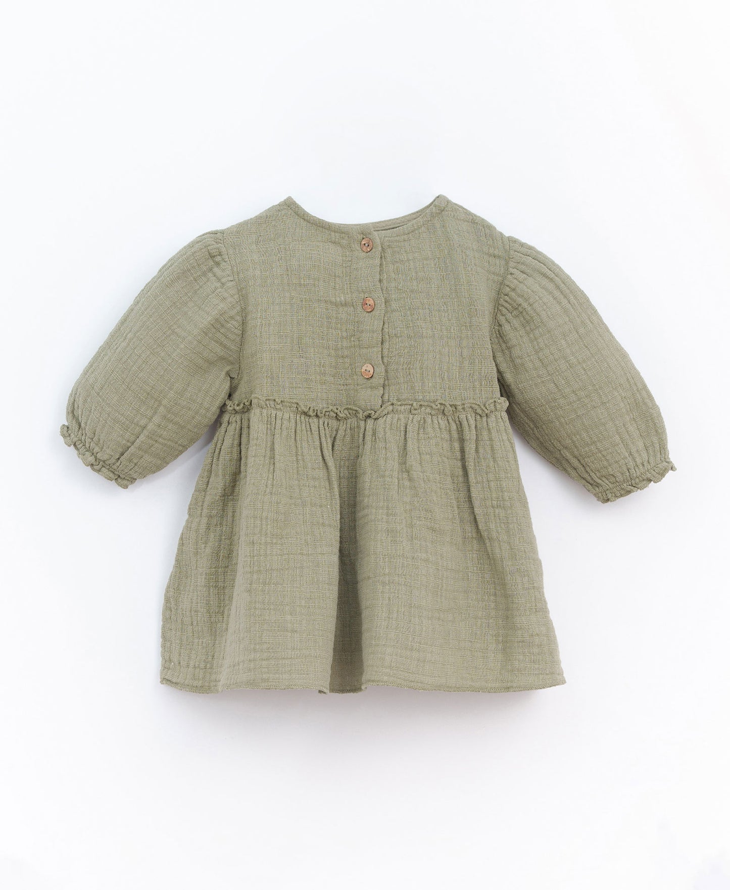 Vestido em algodão com abertura de botões | Culinary - 14 anos / Chia - Cinzento escuro / 100.0% Algodão