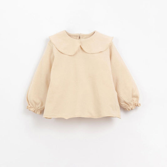 T-shirt com folho nas mangas compridas | Organic Care