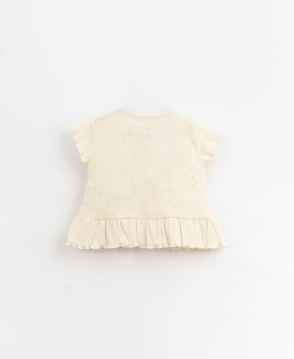 T-shirt com encaixe de folho no cinto | Organic Care