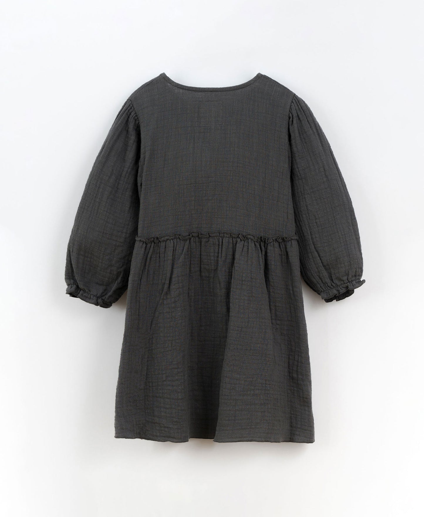 Vestido em algodão com abertura de botões | Culinary - 14 anos / Chia - Cinzento escuro / 100.0% Algodão