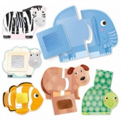 Puzzle  tactile animais MONTESSORI