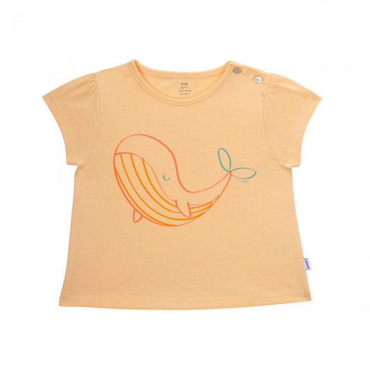 T-shirt Whale - 9 meses / Salmáo / 100% Algodão